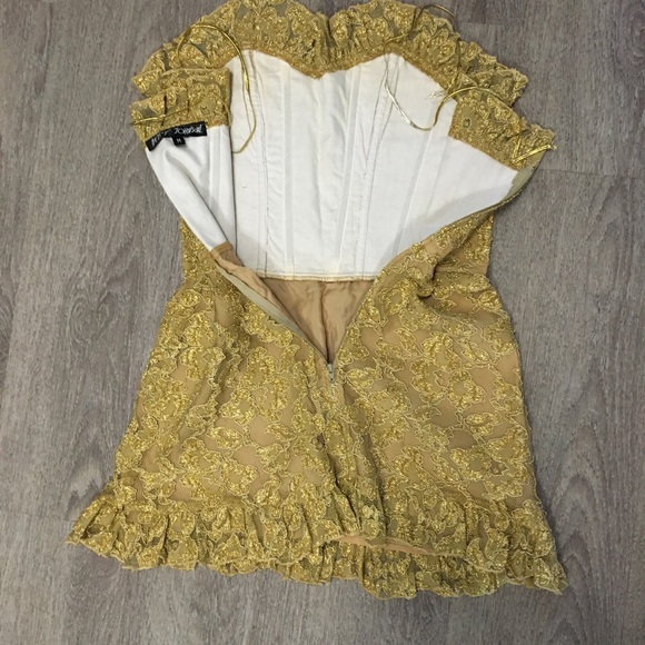 Betsey Johnson 1990’s Gold Cocktail Dress vintage - Picture 8 of 8